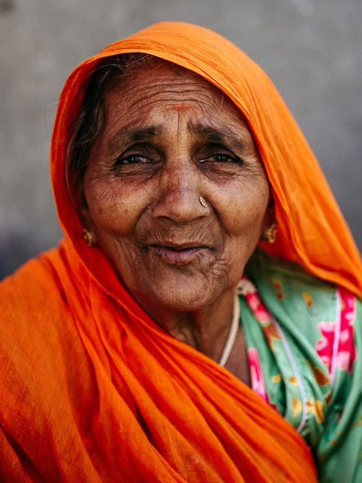 Een portret van een Indiase vrouw