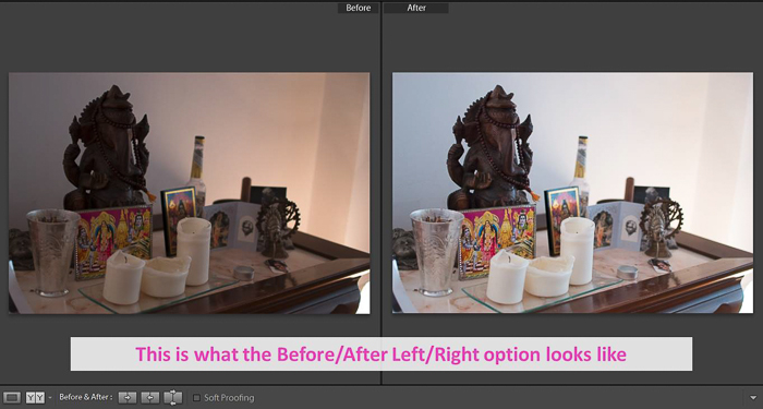 een screenshot van het aanpassen van de witbalans van een foto in Lightroom