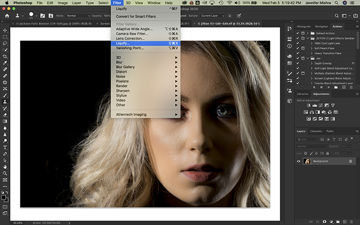 liquify tool in photoshop online