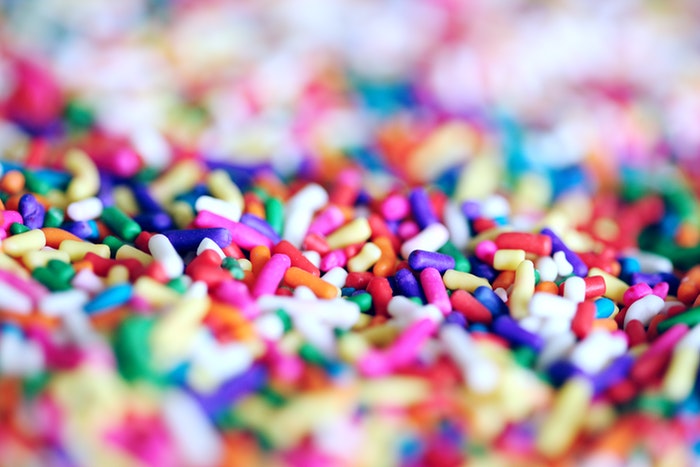 Multi colored candies