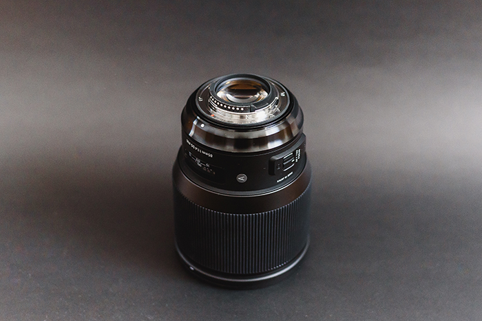 Fotografia de uma lente Sigma 85mm