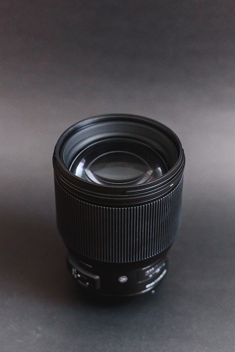 Frente da lente Sigma 85mm f / 1.4 Art DG HSM