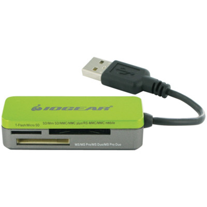 Leitor de cartão de memória flash de bolso IOGEAR 12 em 1 USB 2.0
