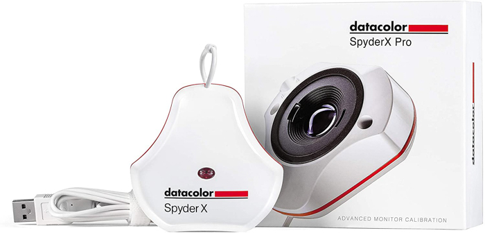 Imagem de um calibrador de monitor Datacolor SpyderX Pro. 